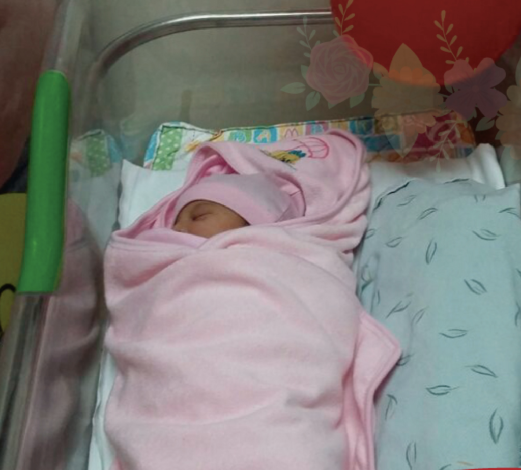This is Vanesa, the very first baby born in the new RMHC maternal/child health program at Hesburgh Hospital.
